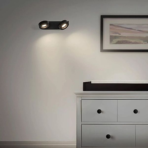 LEDVANCE LED-Deckenstrahler Venus, 3.000 K, 2-fl., schwarz günstig online kaufen