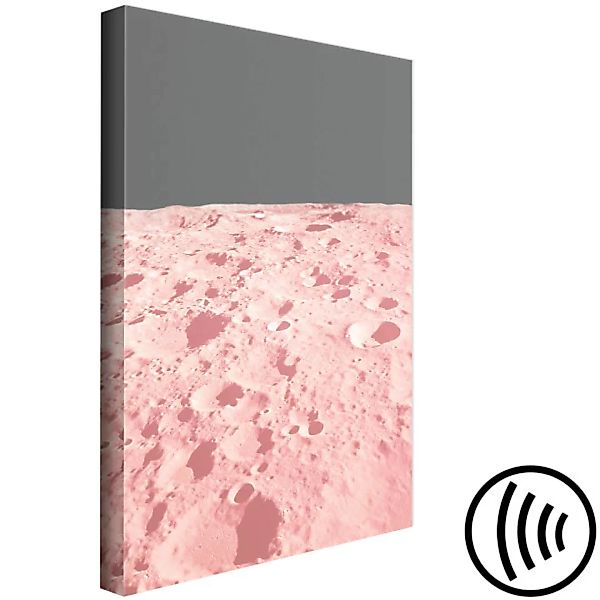 Leinwandbild Mondoberfläche - Foto vom Weltraum in rosa Färbung XXL günstig online kaufen