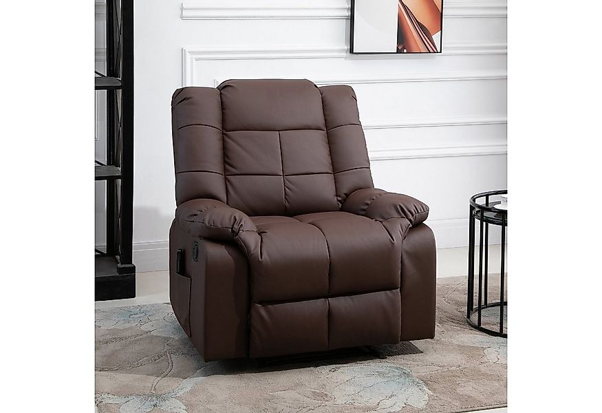 HOMCOM Massagesessel mit 8 Vibrationspunkten, aus Kunstleder, 94 x 99 x 99c günstig online kaufen