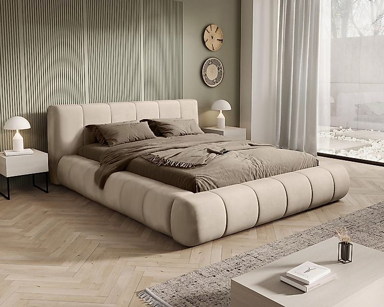 Compleo Polsterbett Designer Bett PALOS Velvet mit Bettkasten, Modern desig günstig online kaufen