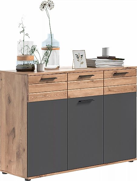 INOSIGN Sideboard "Riga, Breite 120cm, 3 Türen, 1 Schubkasten, 5 Einlegeböd günstig online kaufen