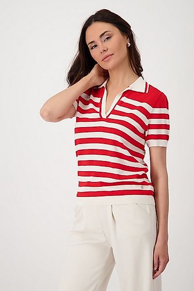 Monari Polokragenpullover Pullover Polo Ringel Mit Rundhalsausschnitt günstig online kaufen