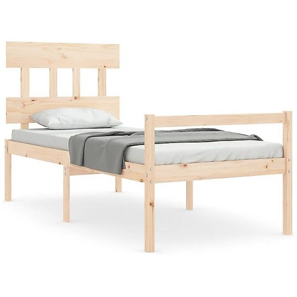 vidaXL Bett Seniorenbett mit Kopfteil 100x200 cm Massivholz günstig online kaufen