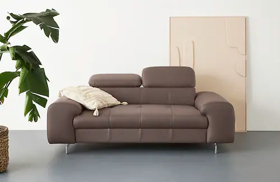 COTTA 2-Sitzer »Chef« Big-Sofa mit Kopfteilverstellung, edle Metallkufen günstig online kaufen