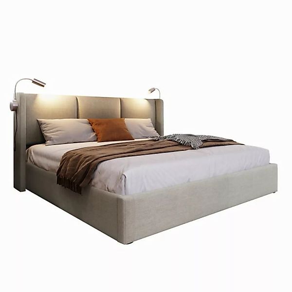 REDOM Polsterbett Doppelbett Stauraumbett Bett (140x200 mit lattenrost(Ohne günstig online kaufen