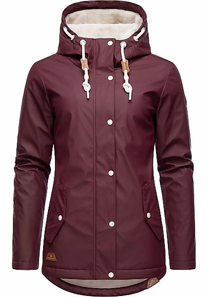 Ragwear Regenjacke "Marge" mit Kapuze warm gefütterter Damen Winter Regenma günstig online kaufen