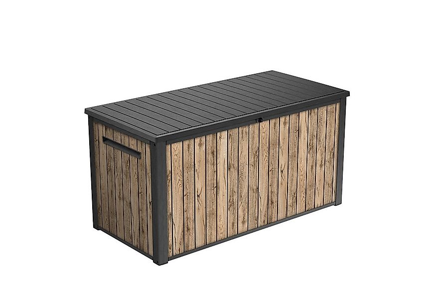 Keter Gartenbox "Sierra" 643L 144x70x73 cm Holzoptik Pinie Deckel bis 272 k günstig online kaufen