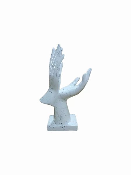 Skulptur 2 Hände Weiß Marmoroptik günstig online kaufen