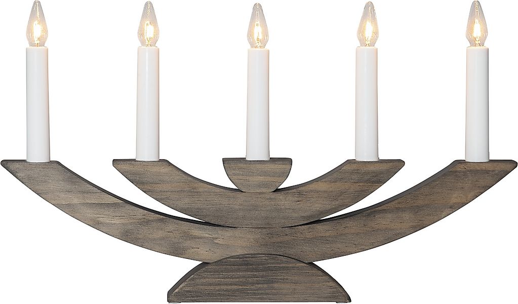 Star Trading Fensterleuchter 5-flammig, braun 220-07 günstig online kaufen