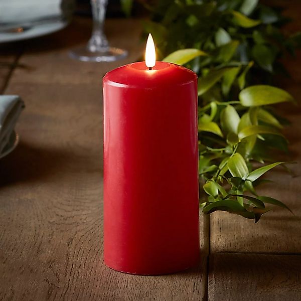 TruGlow® LED Kerze Rot 15cm günstig online kaufen