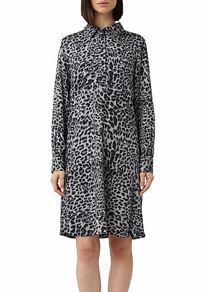 comma Minikleid Kleid Hemdblusenkleid aus Viskose günstig online kaufen