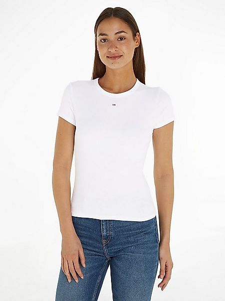 Tommy Jeans Kurzarmshirt TJW SLIM ESSENTIAL RIB SHORT SLEEVE EXT Baumwollmi günstig online kaufen