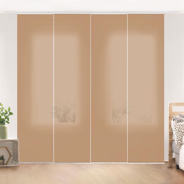 Bilderdepot24 Schiebegardine modern Flächenvorhang blickdicht Terracotta günstig online kaufen