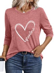 PYLIKE Rundhalsshirt Bequemes Shirt Damen Langarm günstig online kaufen