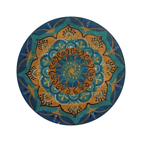 Korkteppich "Mandala - Atlantis" (Rund, Natur) günstig online kaufen