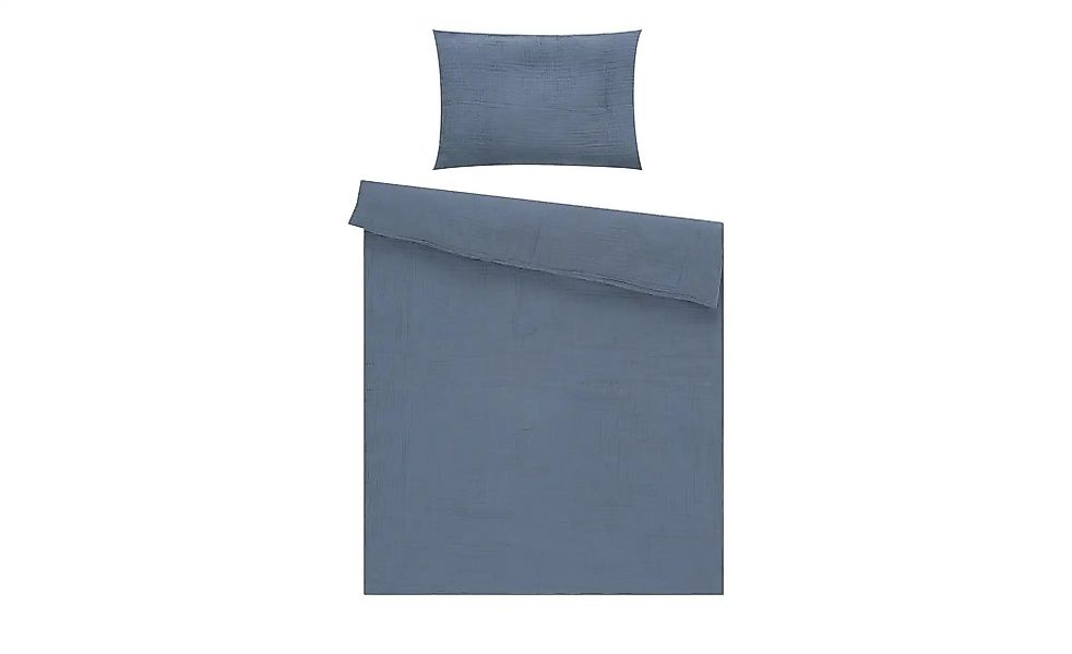 Uups Bettwäsche  Baby Musselin ¦ blau ¦ Maße (cm): B: 100 Baby > Baby Texti günstig online kaufen