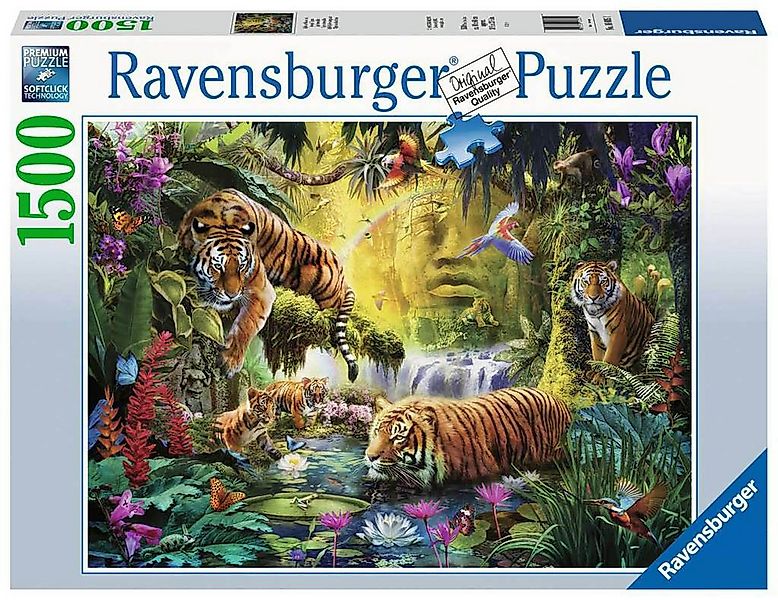 Ravensburger Puzzle Ravensburger 16005 - Idylle am Wasserloch - 1500 Teile, günstig online kaufen