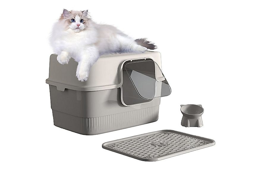 REDOM Katzentoilette Katzenklo geschlossen mit Haube Katzenstreu Matte, ink günstig online kaufen