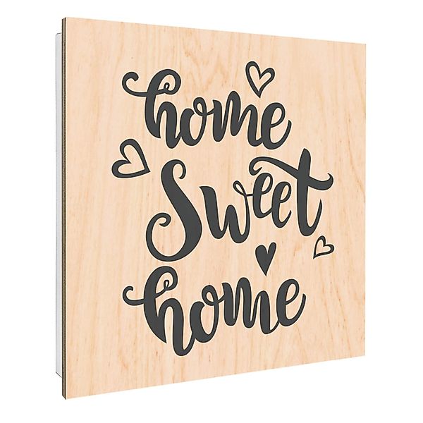 Banjado Großer Schlüsselbox Holz 30x30cm Weiß Scharnier Rechts 50 Haken Sch günstig online kaufen