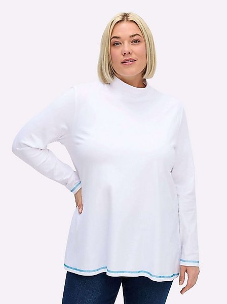 Sheego T-Shirt Rollkragen-Shirt Langarm günstig online kaufen