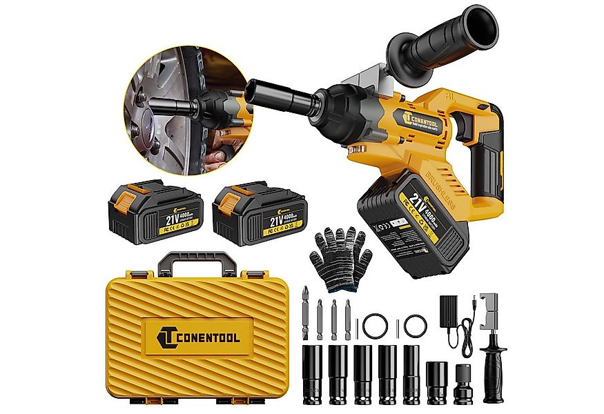 CONENTOOL Akku-Schlagschrauber 1000 Nm Bürstenloser Elektro Schlagschrauber günstig online kaufen