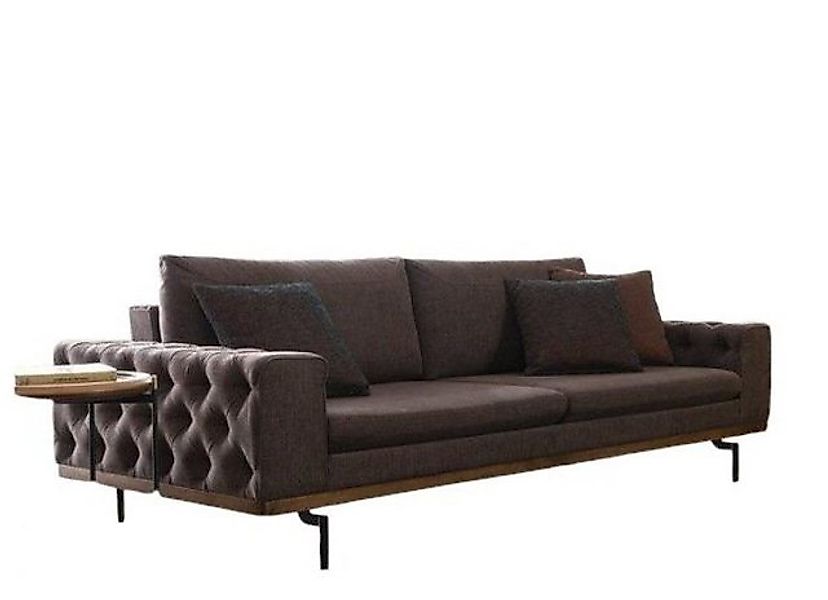 Xlmoebel Chesterfield-Sofa Dreisitzersofa 3-Sitzer Stoffcouch Moderne Graue günstig online kaufen