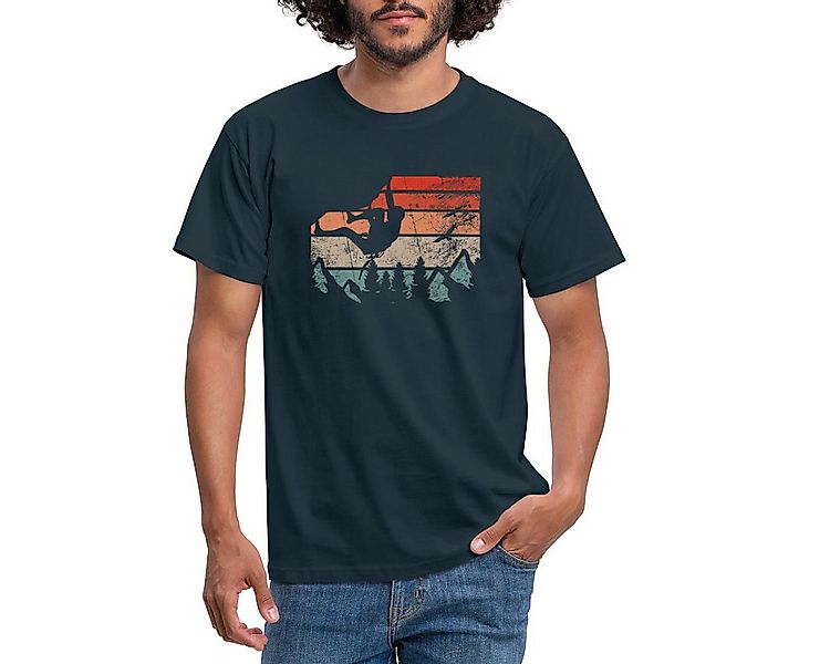 Spreadshirt T-Shirt Bouldern Klettern Berge Retro Vintage Kletter Shirt Män günstig online kaufen