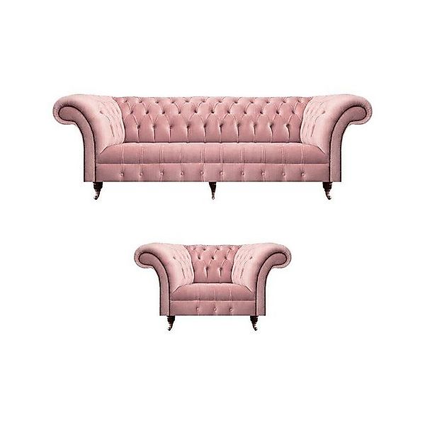 JVmoebel Chesterfield-Sofa Chesterfield Sofa Couch Dreisitze Polstermöbel S günstig online kaufen