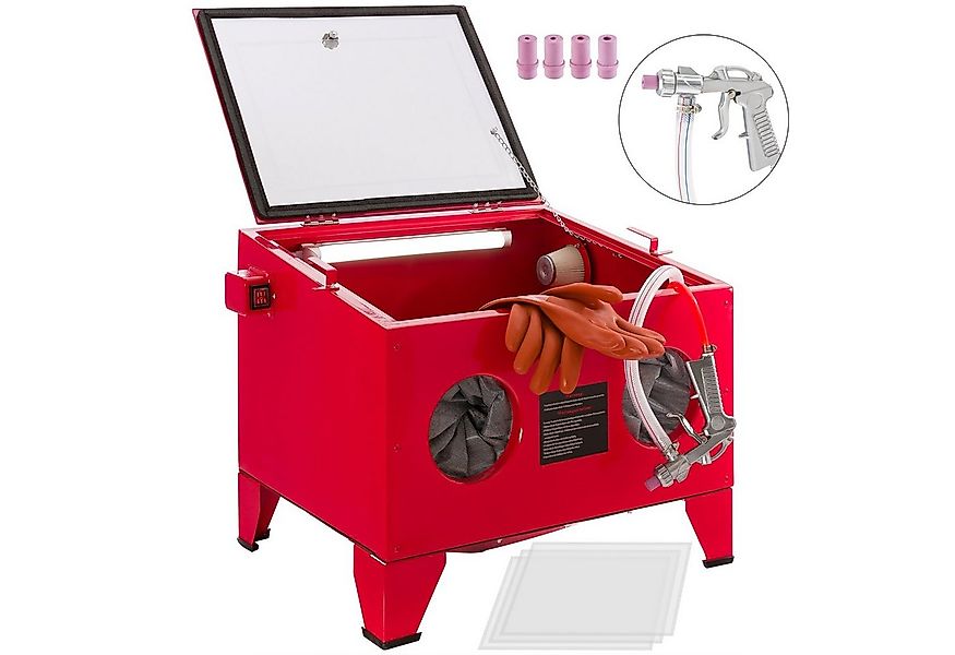 Arebos Sandstrahlkabine 90 Liter, inkl. Strahlpistole, Sichtfenster + 5 Ers günstig online kaufen