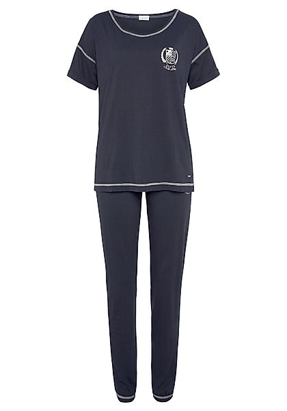 LASCANA Pyjama (2 tlg) mit kontrastfarbenen günstig online kaufen
