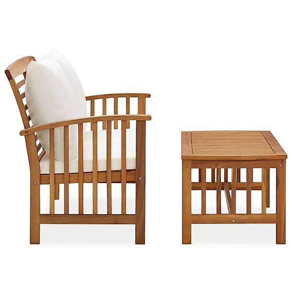 2-tlg. Garten-lounge-set Mit Kissen Massivholz Akazie günstig online kaufen