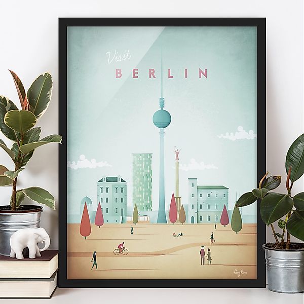 Bild mit Rahmen - Hochformat Reiseposter - Berlin günstig online kaufen