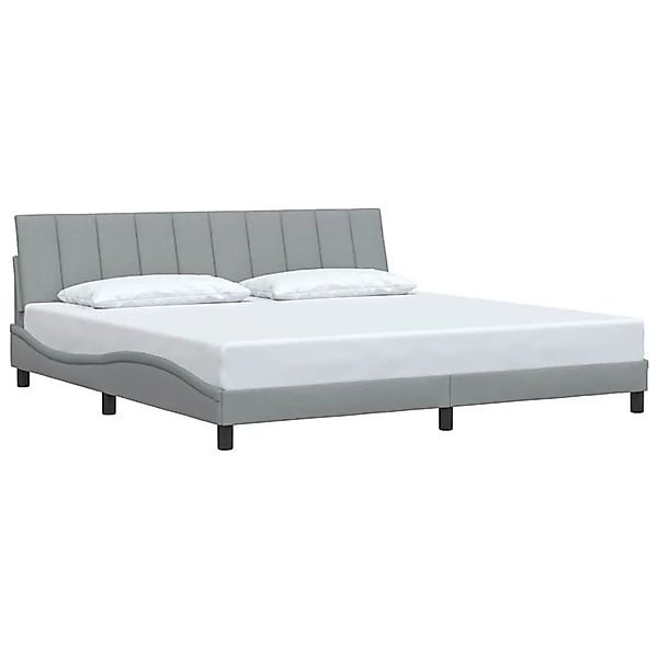 vidaXL Bettgestell Ohne Matratze Hellgrau 200x200 cm Stoff 3310412 günstig online kaufen