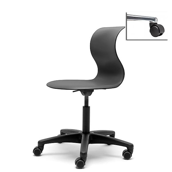 Kinderstuhl Pro 5 graphitschwarz Polyamid Hart mit schwarzer Abdeckung (für günstig online kaufen