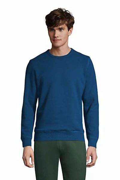 Sweatshirt mit rundem Ausschnitt, Herren, Größe: M Normal, Blau, Baumwoll-M günstig online kaufen
