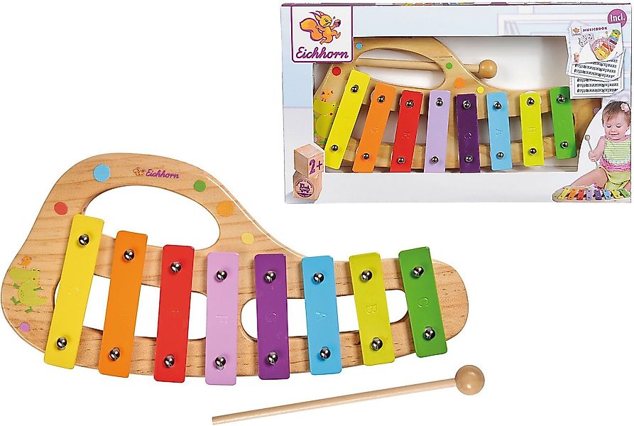 Eichhorn Spielzeug-Musikinstrument Xylophon, inkl. Liederbuch günstig online kaufen
