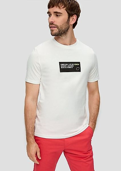 s.Oliver Kurzarmshirt T-Shirt aus Baumwoll-Jersey mit Frontprint Artwork günstig online kaufen