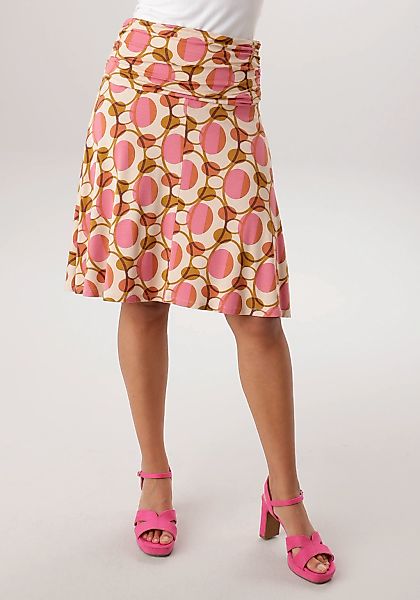 Aniston SELECTED Sommerrock mit seitlicher Raffung - NEUE KOLLEKTION günstig online kaufen