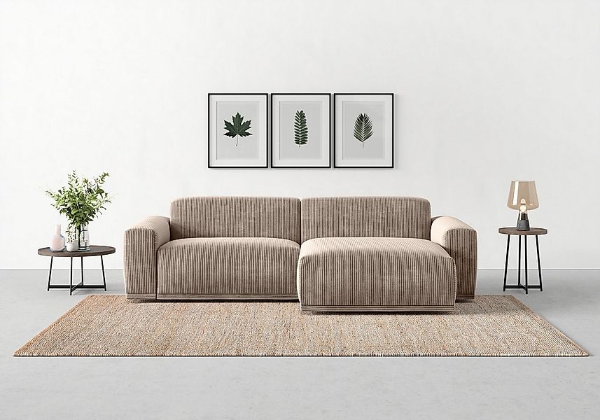TRENDMANUFAKTUR Ecksofa Braga, mit hochwertigem Kaltschaum, L-Form, in Cord günstig online kaufen