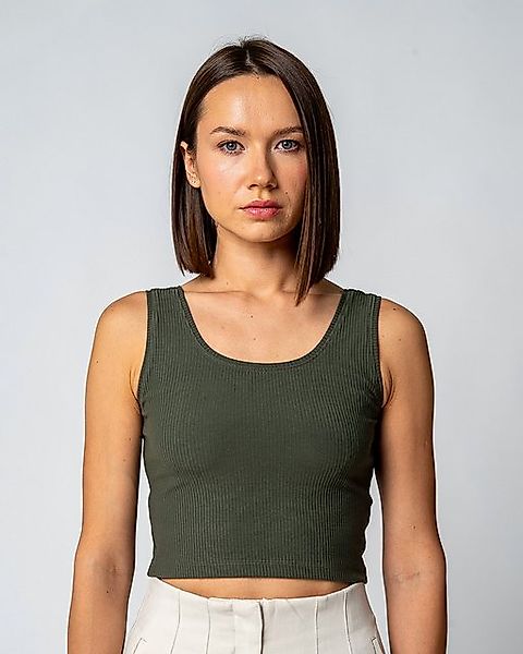 GORG Crop-Top Damen Geripptes Cropped Top aus Bio-Baumwolle & TENCEL Modal günstig online kaufen