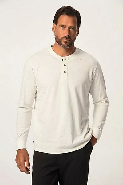 JP1880 T-Shirt Henley Langarm Strukturjersey Rundhals Knopfleiste günstig online kaufen