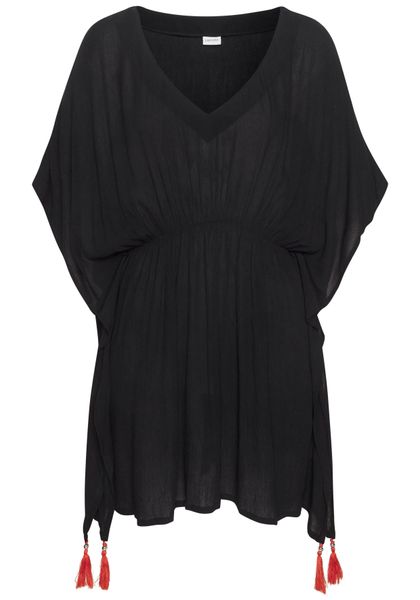 LASCANA Tunika aus gekreppter Viskose, Blusenkleid, Strandmode, transparent günstig online kaufen