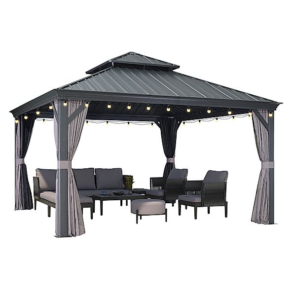PURPLE LEAF Pavillon Hardtop Aluminium Pergola günstig online kaufen