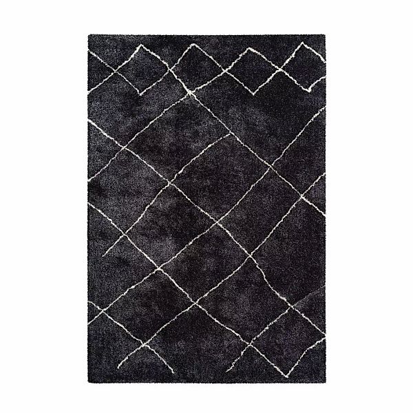 MeGusta Shaggy Hochflor Teppich Modern Anthrazit Polyester 80x150 cm Rosa günstig online kaufen