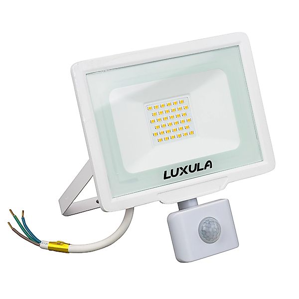 LUXULA LED Strahler mit Bewegungsmelder 30W 3000lm Fluter 4000K Neutralweiß günstig online kaufen