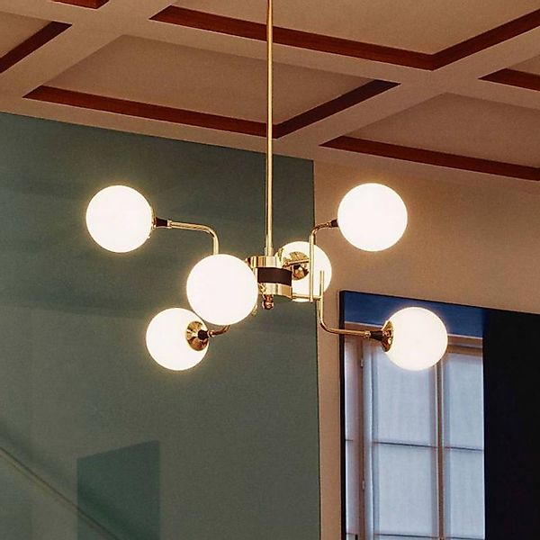 Stilnovo Hängelampe Galassia, goldfarben, Länge 91 cm günstig online kaufen