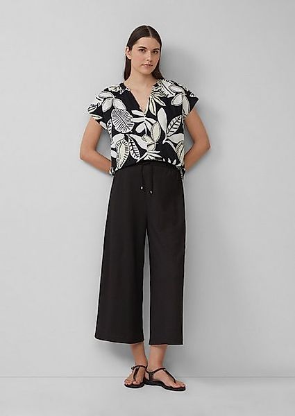 s.Oliver 7/8-Hose Strukturierte Culotte mit Elastikbund günstig online kaufen