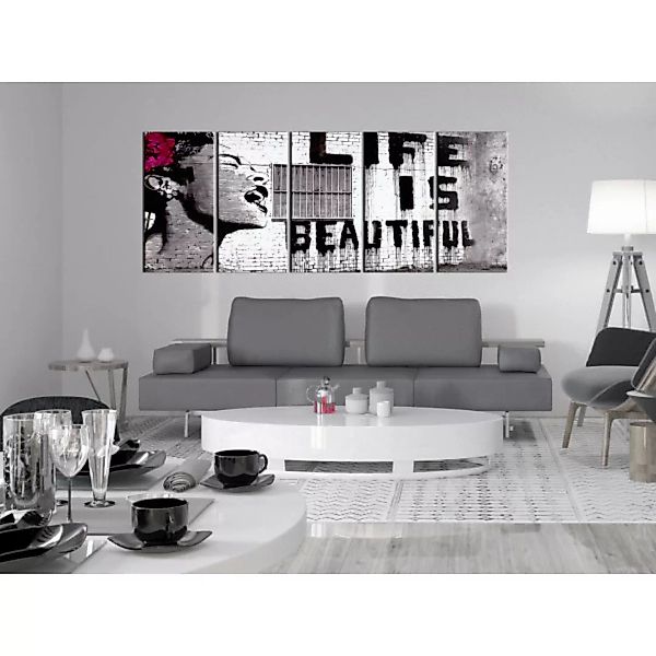 Wandbild Banksy: Life is Beautiful XXL günstig online kaufen