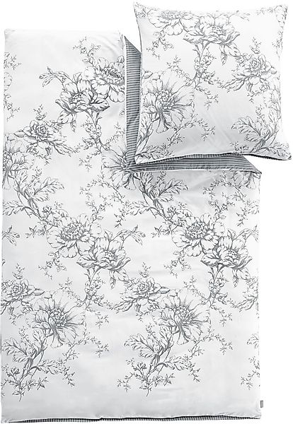 Zeitgeist Wendebettwäsche »Kai in Gr. 135x200 oder 155x220 cm«, mit Blumen günstig online kaufen