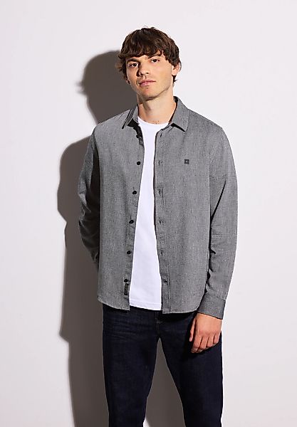 STREET ONE MEN Langarmhemd aus reiner Baumwolle günstig online kaufen